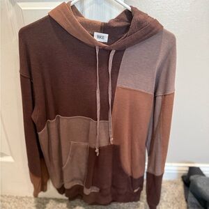 BKE Chocolate and Beige Hoodie